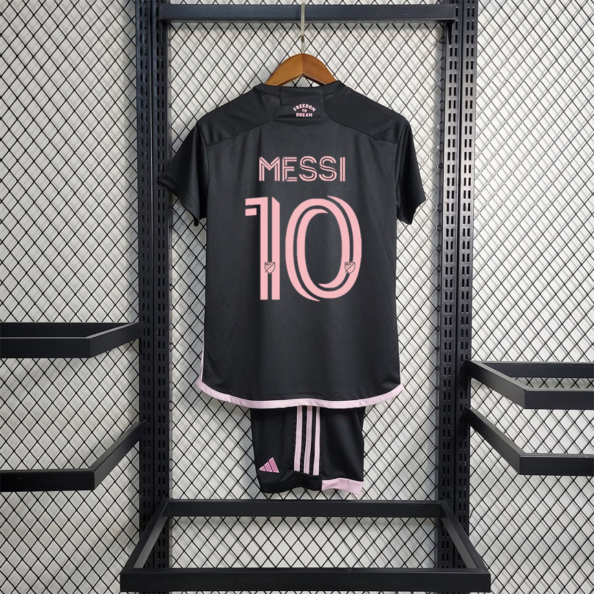 Kids-Inter Miami 23/24 Away Messi #10 Soccer Jersey